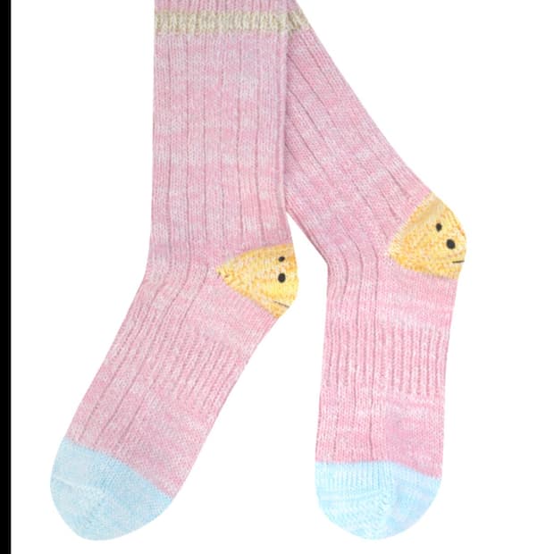 캐피탈 60 피스 레이보우 해피 힐 핑크 양말 (새상품)