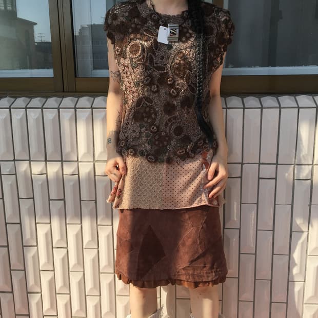 Ethnic mood crochet top