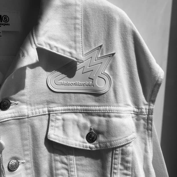 마르지엘라/로고 컷아웃 데님자켓