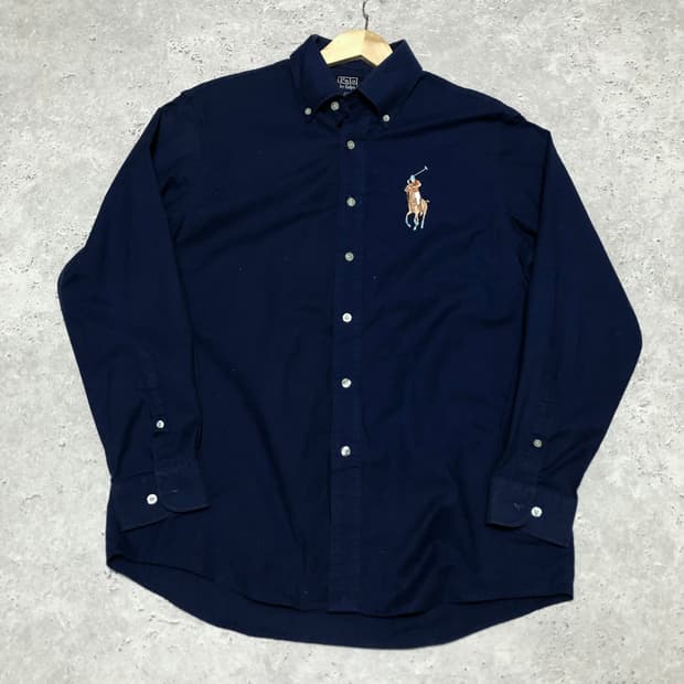 폴로 빅포니 셔츠 네이비 옥스퍼드