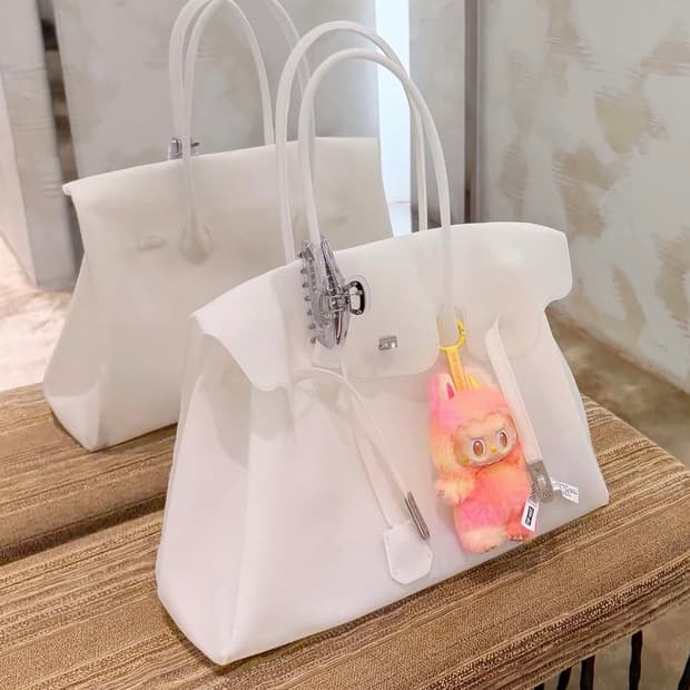젤리 버킨 화이트 라지