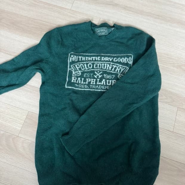 폴로 랄프로렌 컨트리 박스로고 울 니트 그린 M