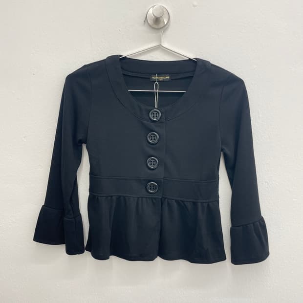 button frill cardigan