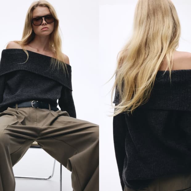 H&m off shoulder sweater 에이치엔엠 오프숄더 스웨터