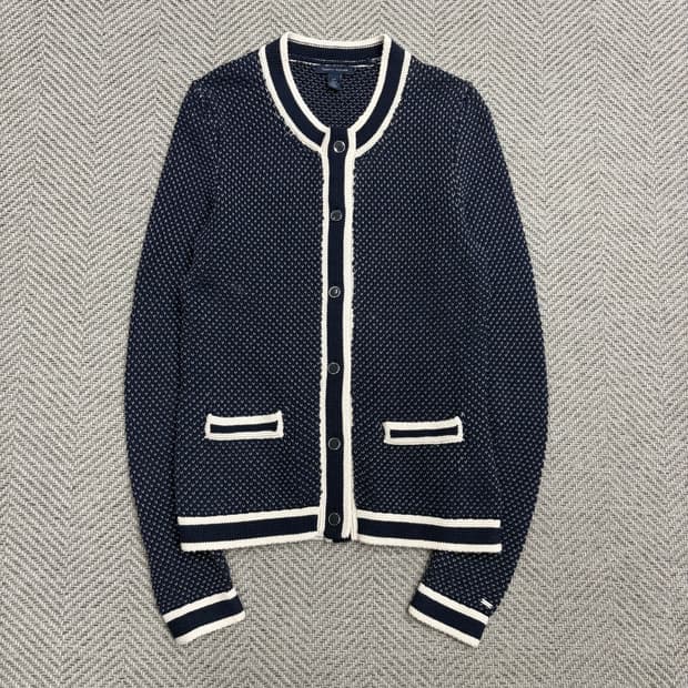 타미힐피거 트위드 가디건 v1598 