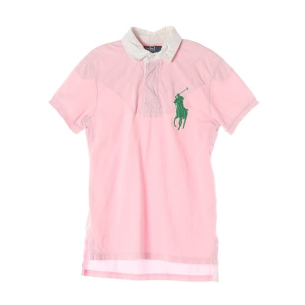 폴로 랄프로렌 빅포니 반팔 럭비 셔츠 핑크 S
