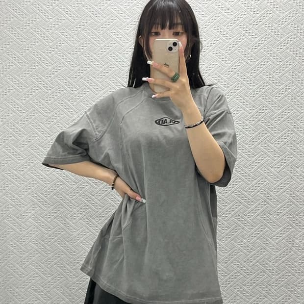 디미트리블랙 빈티지 피그먼트 워싱 오버핏 반팔티 3 C13680