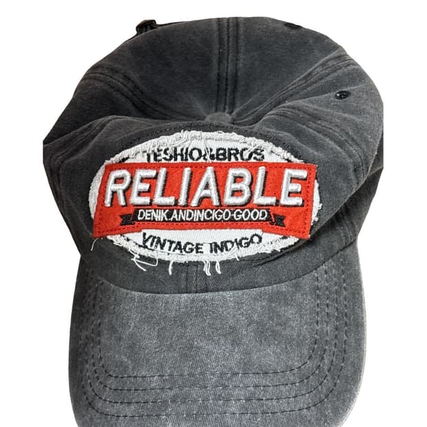 빈티지 인디고 워싱 볼캡 블랙