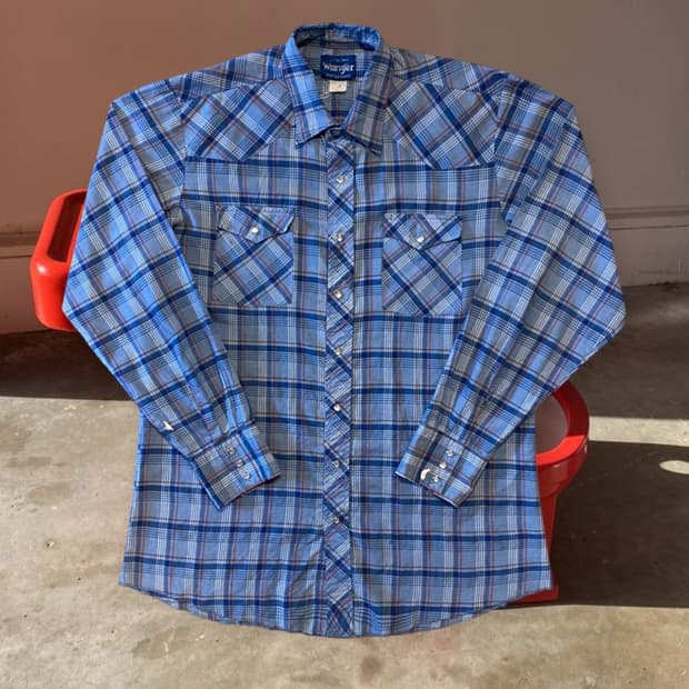 렝글러 웨스턴 체크셔츠 (Man XL)