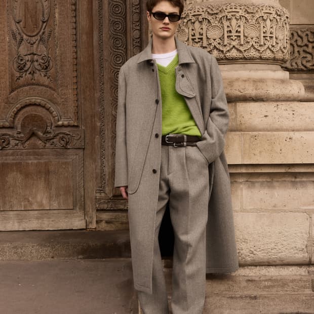 STU double placket coat