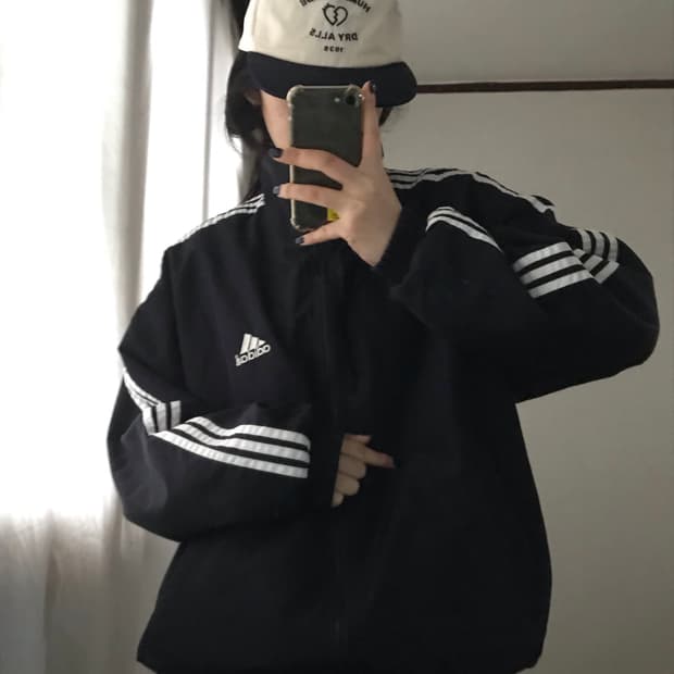 아디다스 90s 블랙 윈드브레이커