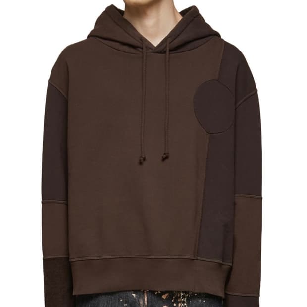 MM6 Maison Margiela 마르지엘라 토널 패치워크 후드탑