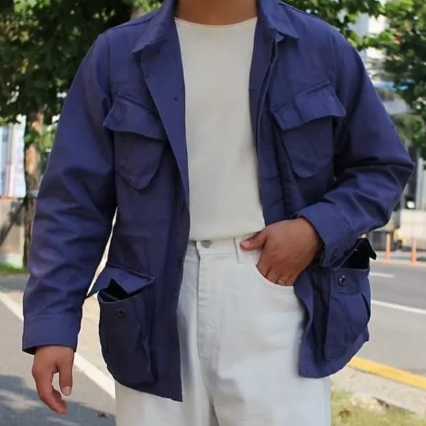 [구매 XL] 더레스큐 마추픽추 퍼티그 자켓 퍼플 삽니다