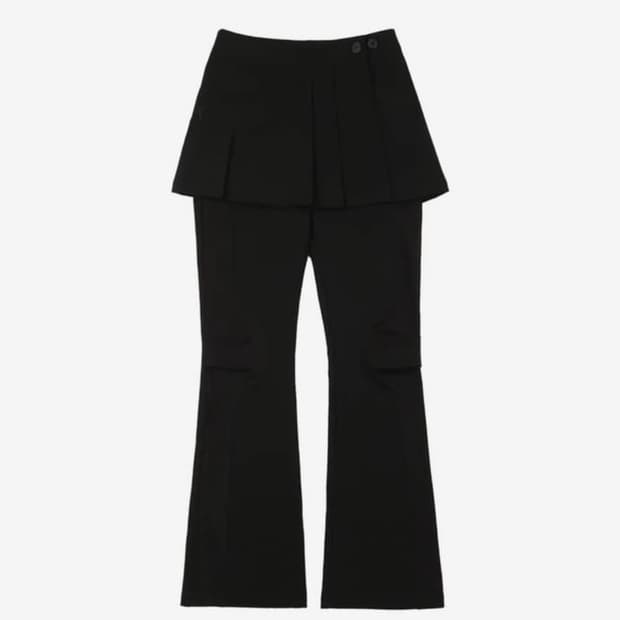 오호스 투웨이 스커트 팬츠 플리츠 블랙 2사이즈