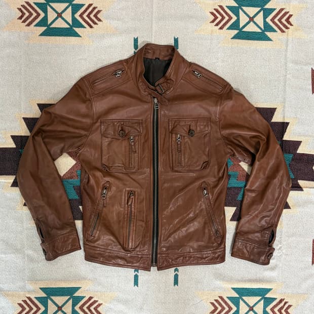 이태리 양가죽 바이커 라이더 자켓