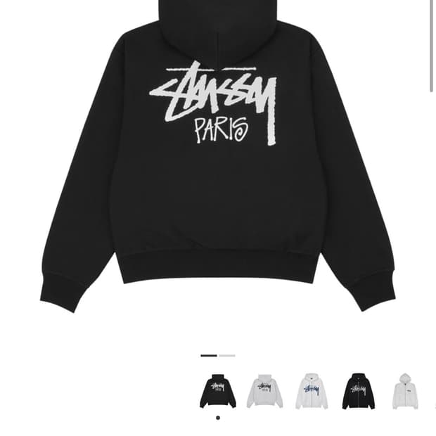 스투시 파리 후드 집업 L