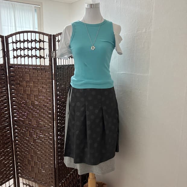 Dot Mix Layered Skirt
