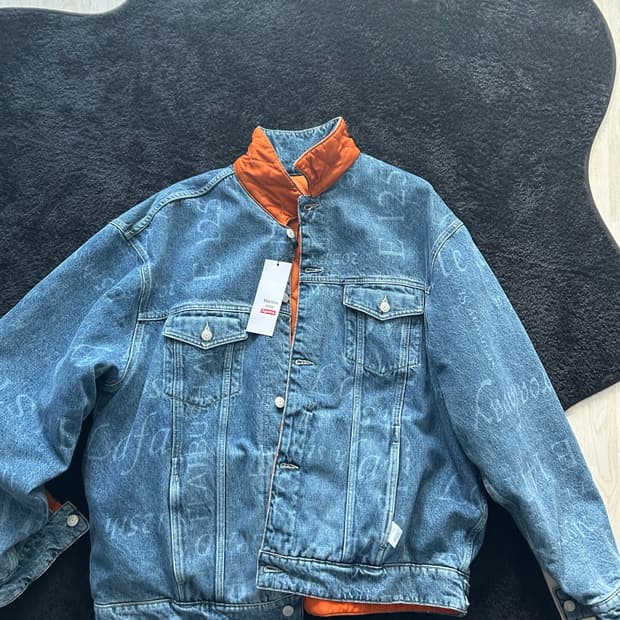 슈프림 x 마틴 로즈 리버시블 트러커 자켓 워시드 블루 - 24FW