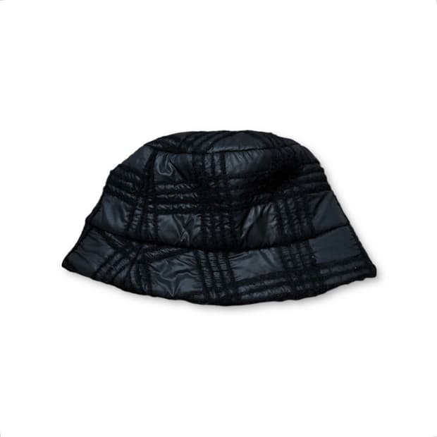 루카델라라마 울 체크 버킷햇 