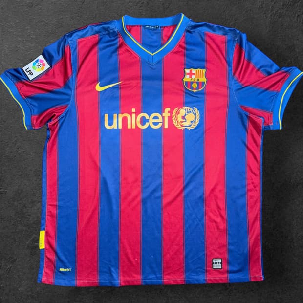 09-10 나이키 바르셀로나 홈 유니폼 #10 메시