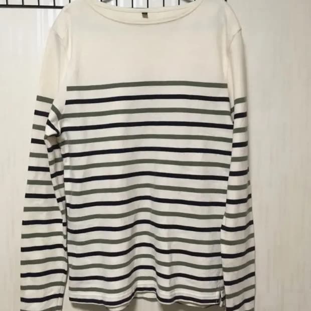 MUJI 무인양품 보트넥 보더티 L 175/100