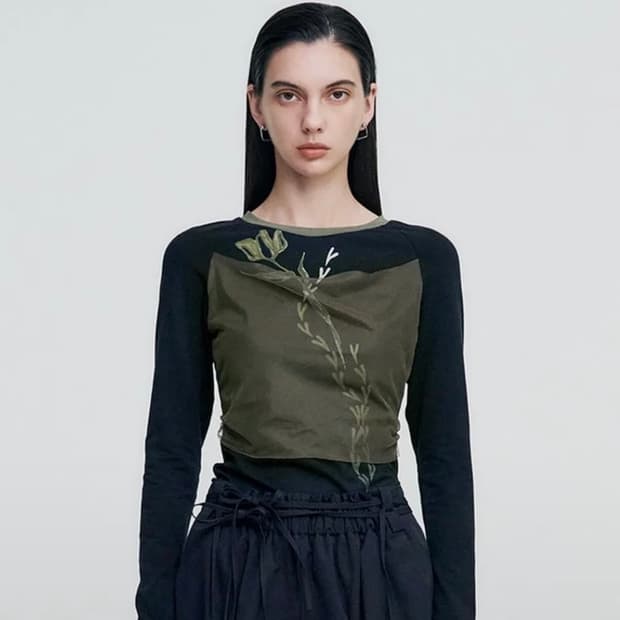 킴지수 메쉬 레이어드 롱슬리브