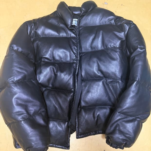 Schott  N.Y.C 블랙 푸퍼 레더 가죽자켓 점퍼 105 