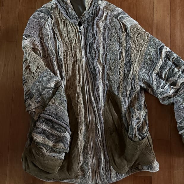 케이블니트 집업