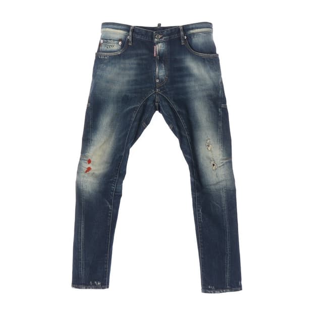 디스퀘어드2 타이디 바이커 진 페인팅 데미지 워싱 48