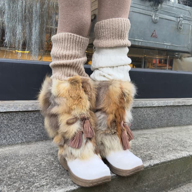 00s 베어파우 리얼 퍼 스노우 털부츠