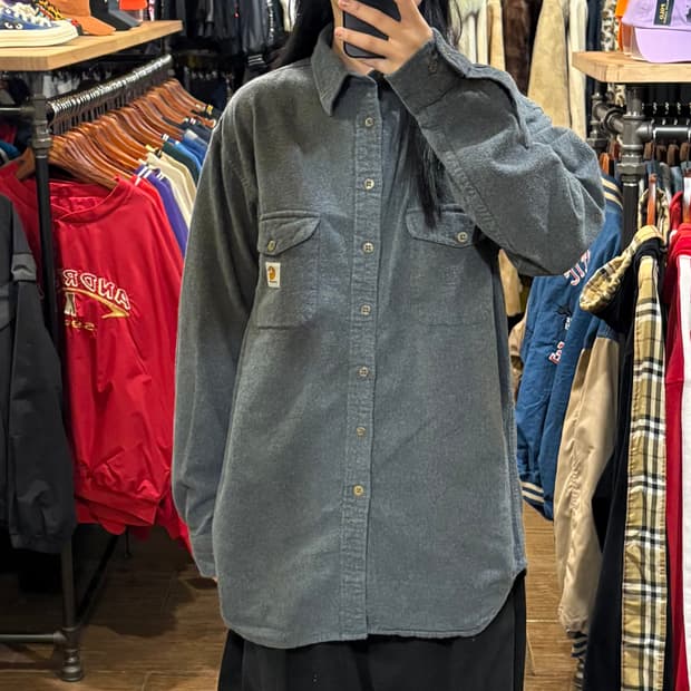 [HI]  Carhartt 칼하트 투포켓 긴팔셔츠 그레이