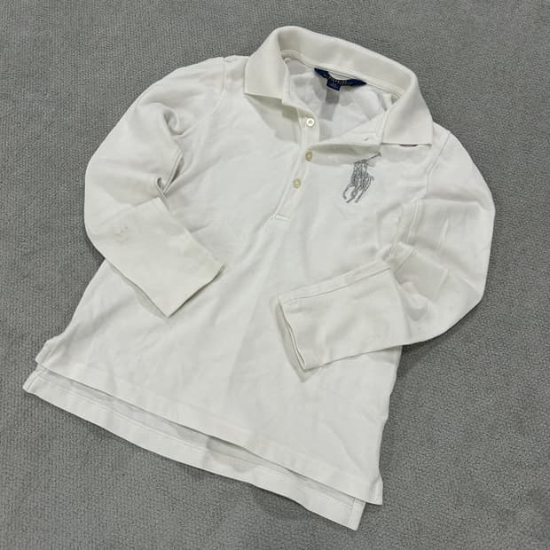 폴로 랄프로렌 화이트 긴팔 폴로셔츠 7