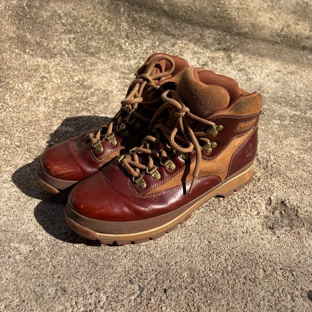 275) Timberland 브라운 워터프루프 레더 하이커 부츠