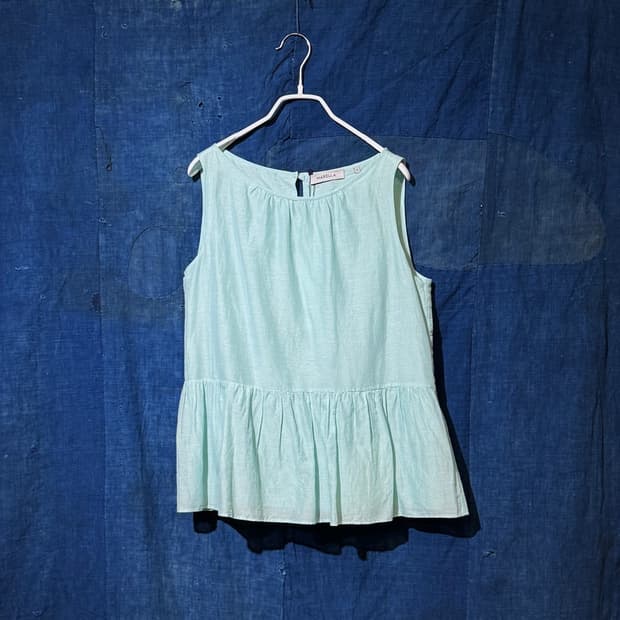 44-55 ) MARELLA Aqua Gather Blouse