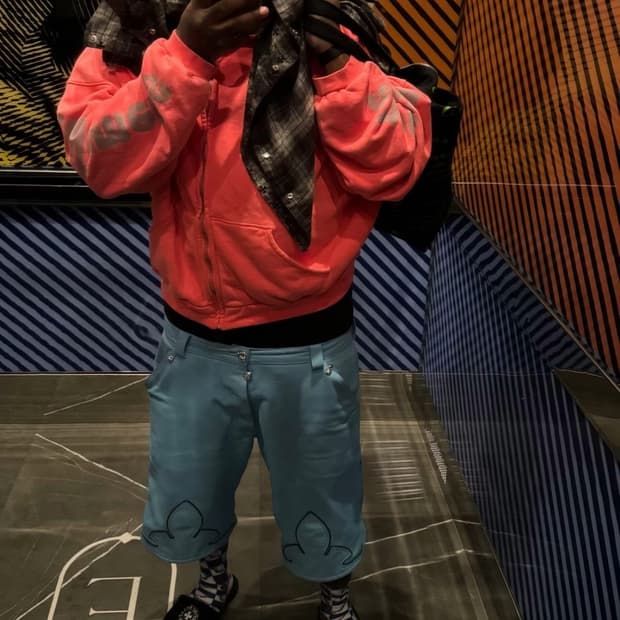 ERL Monuments 후드 집업 Salmon Pink L