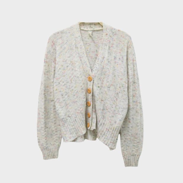 90'S  울 니트 브이넥 가디건 62397