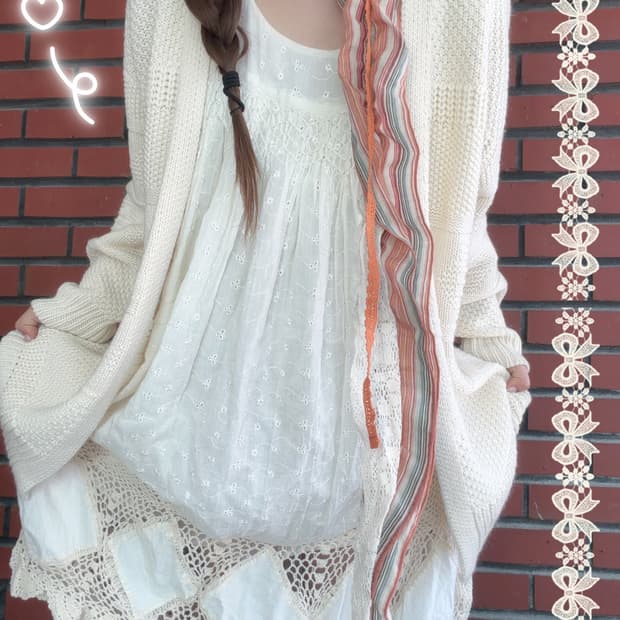 모리걸  원피스 가디건 세트