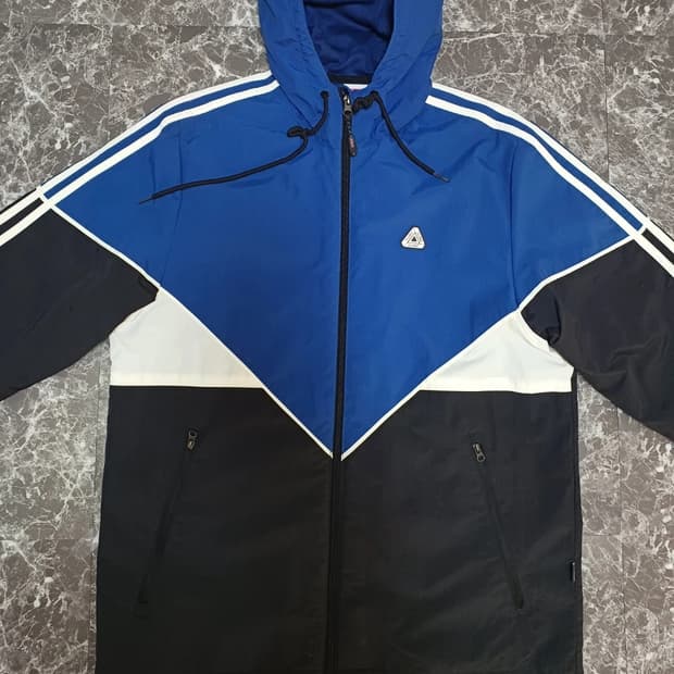 플루크(FLUKE) 배색 후드 바람막이 자켓 L 