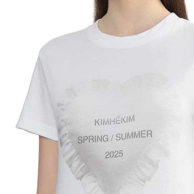 새상품 김해김 25ss 프릴하트 숏슬리브 XS/M