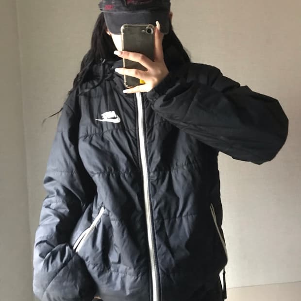 나이키 블랙 패딩