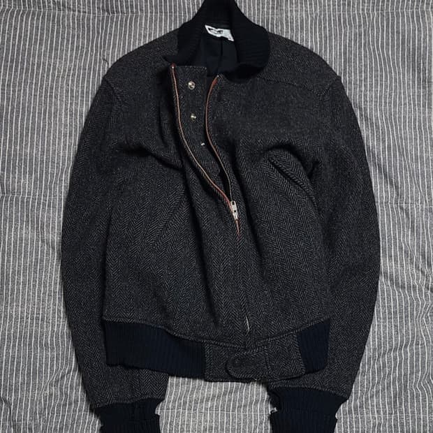 엔지니어드가먼츠 헤링본 울 에비에이터 자켓