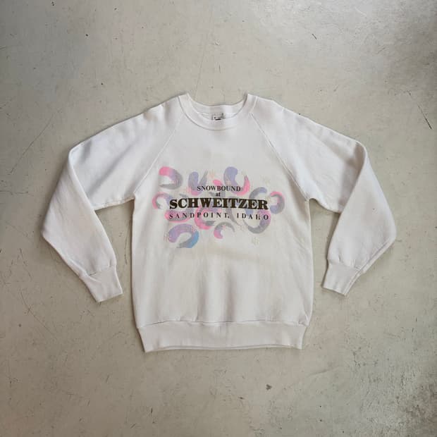 80s USA 슈바이처 스노우바운드 기념 스웻셔츠 M
