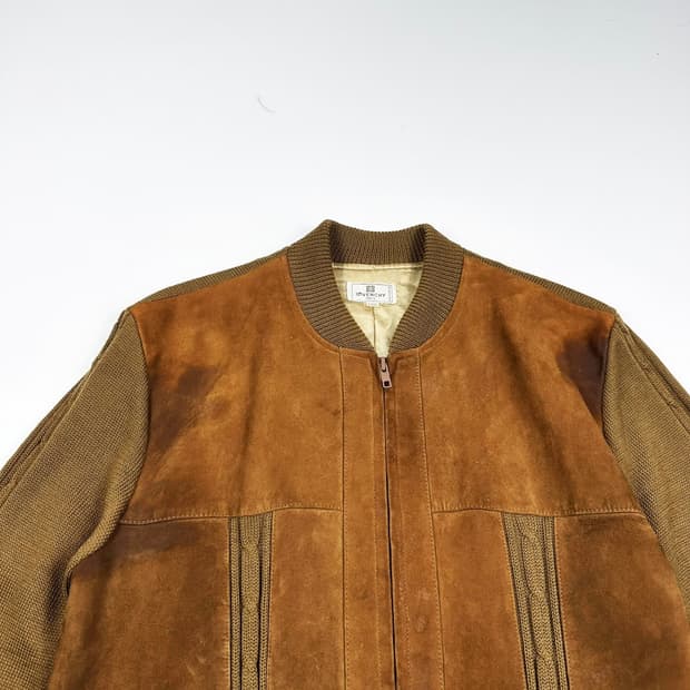 지방시 레트로 브라운 스웨이드 니트 자켓 (L)