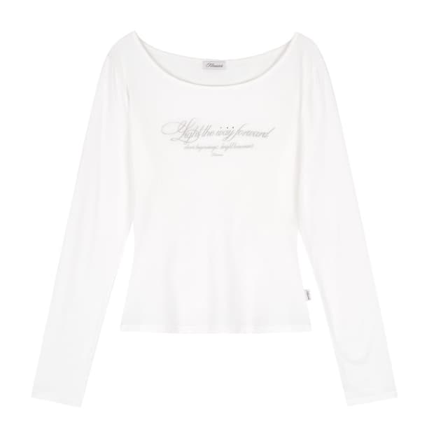 클리시어 Kleen club letter top, White