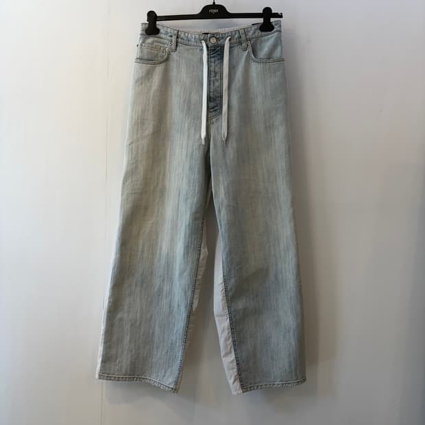 발렌시아가 24fw 데님 저지 트랙 팬츠