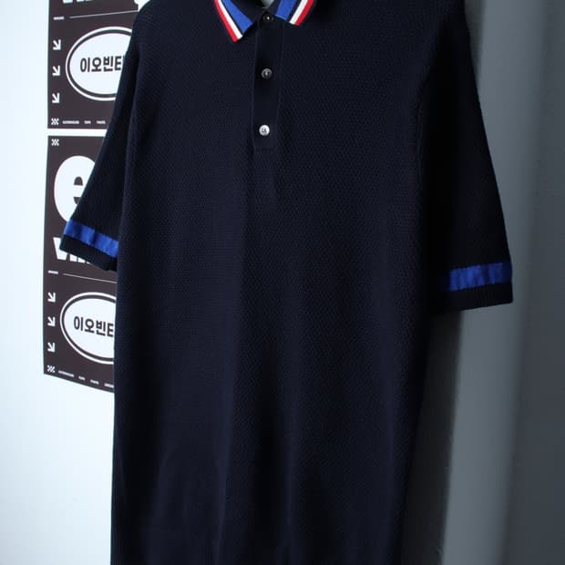 (L-XL) 타미힐피거 반팔 카라 티셔츠 니트 카라포인트-H32194