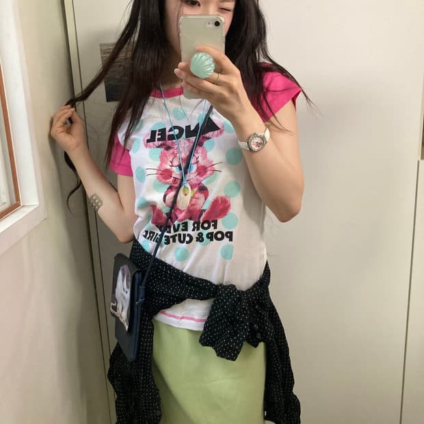 키치 괴짜걸 빈티지 코디세트 3pcs