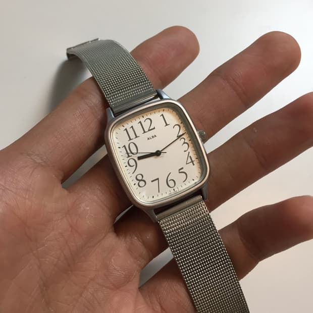 90s seiko alba square arabic index ver.2