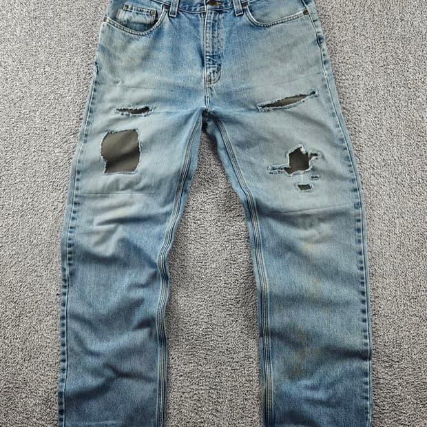 칼하트 리페어 커스텀 데님 워크 팬츠 ( 36X34 ) / 11048