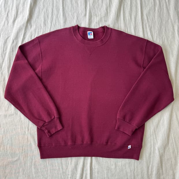 러셀 애슬레틱 90s 재팬 버건디 스웻셔츠 XXL